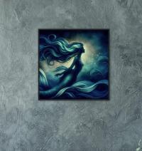 Mermaid Print - Framed or Unframed - Original Art - Print on Paper