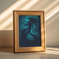 Mermaid Print - Framed or Unframed - Original Art - Print on Paper