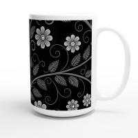 Dark Floral - Small and Large Ceramic Mugs