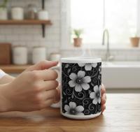 Floral Cups -  Large and Small Ceramic Mug