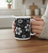 Floral Cups -  Large and Small Ceramic Mug