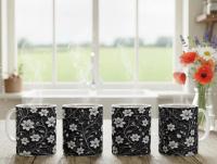 Floral Cups -  Large and Small Ceramic Mug