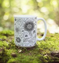 Floral Cups -  Large and Small Ceramic Mug