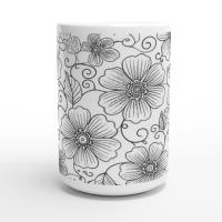 Floral Cups -  Large and Small Ceramic Mug