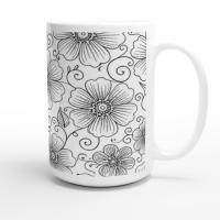 Floral Cups -  Large and Small Ceramic Mug