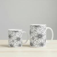 Floral Cups -  Large and Small Ceramic Mug