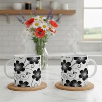 Floral Cups -  Large and Small Ceramic Mug