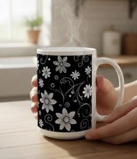 Floral Cups -  Large and Small Ceramic Mugs