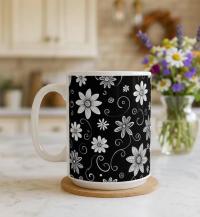 Floral Cups -  Large and Small Ceramic Mugs