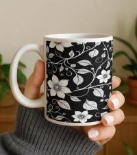Floral Cups -  Large and Small Ceramic Mug