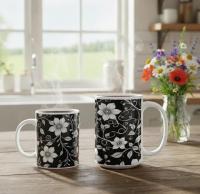 Floral Cups -  Large and Small Ceramic Mug