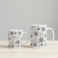 Floral Cups -  Large and Small Ceramic Mug