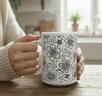 Floral Cups -  Large and Small Ceramic Mug