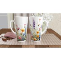 Latte 17oz Ceramic Mug - Coffee or Tea Cup, Extra Tall