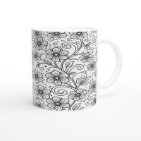 Floral Cups -  Large and Small Ceramic Mug