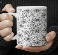 Floral Cups -  Large and Small Ceramic Mug