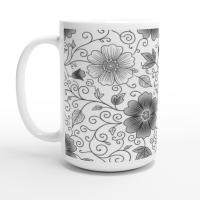Floral Cups -  Large and Small Ceramic Mug