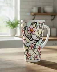 Latte 17oz Ceramic Mug - Coffee or Tea Cup, Extra Tall
