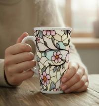 Latte 17oz Ceramic Mug - Coffee or Tea Cup, Extra Tall