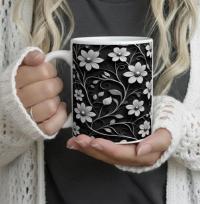 Floral Cups -  Large and Small Ceramic Mug