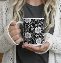 Floral Cups -  Large and Small Ceramic Mugs