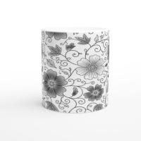 Floral Cups -  Large and Small Ceramic Mug