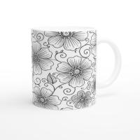 Floral Cups -  Large and Small Ceramic Mug
