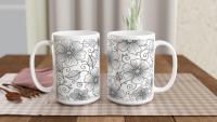 Floral Cups -  Large and Small Ceramic Mug