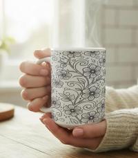Floral Cups -  Large and Small Ceramic Mug