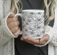 Floral Cups -  Large and Small Ceramic Mug