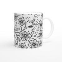 Floral Cups -  Large and Small Ceramic Mug