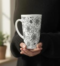 Latte 17oz Ceramic Mug - Coffee or Tea Cup, Extra Tall