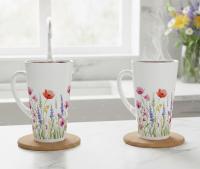 Latte 17oz Ceramic Mug - Coffee or Tea Cup, Extra Tall