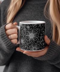 Floral Cups -  Large and Small Ceramic Mugs