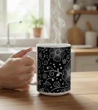 Floral Cups -  Large and Small Ceramic Mugs