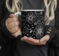 Floral Cups -  Large and Small Ceramic Mugs