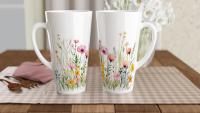 Latte 17oz Ceramic Mug - Coffee or Tea Cup, Extra Tall
