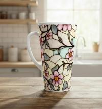 Latte 17oz Ceramic Mug - Coffee or Tea Cup, Extra Tall