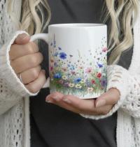 Floral Cups -  Large and Small Ceramic Mugs