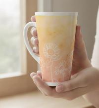 Latte 17oz Ceramic Mug - Coffee or Tea Cup, Extra Tall