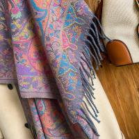 Reversible Soft Pashmina Shawl & Scarf for Women, Jacquard Brocade, Shawl, Sarong or Head Wraps