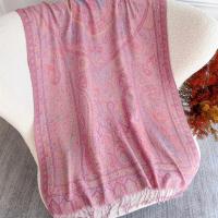 Soft Pashmina Shawl & Scarf for Women, Jacquard Brocade, Shawl, Sarong or Head Wraps