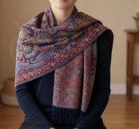 Soft Pashmina Shawl & Scarf for Women, Jacquard Brocade, Shawl, Sarong or Head Wraps