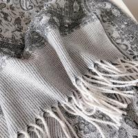 Soft Pashmina Shawl & Scarf for Women, Jacquard Brocade, Shawl, Sarong or Head Wraps