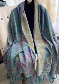 Soft Pashmina Shawl & Scarf for Women, Jacquard Brocade, Shawl, Sarong or Head Wraps
