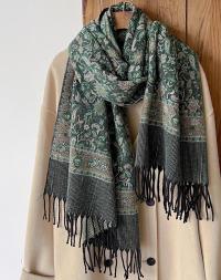 Soft Pashmina Shawl & Scarf for Women, Jacquard Brocade, Shawl, Sarong or Head Wraps