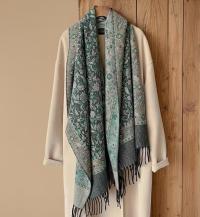 Soft Pashmina Shawl & Scarf for Women, Jacquard Brocade, Shawl, Sarong or Head Wraps