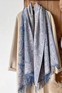 Reversible Soft Pashmina Shawl & Scarf for Women, Jacquard Brocade, Shawl, Sarong or Head Wraps