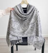 Soft Pashmina Shawl & Scarf for Women, Jacquard Brocade, Shawl, Sarong or Head Wraps