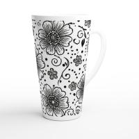 Latte 17oz Ceramic Mug - Coffee or Tea Cup, Extra Tall
